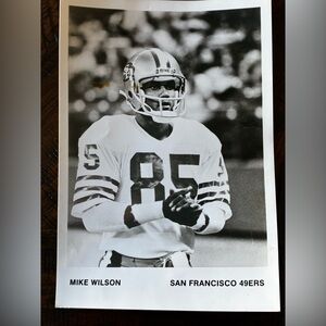 Mike Wilson San Francisco 49ers Black and White Photograph